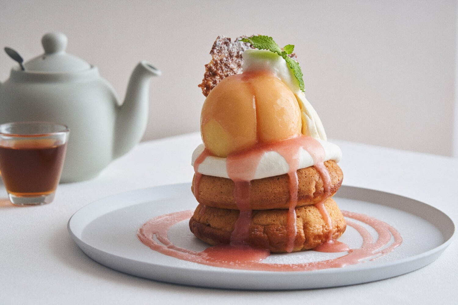 café&books bibliothèque_岡山白桃甜點祭_白桃鬆餅